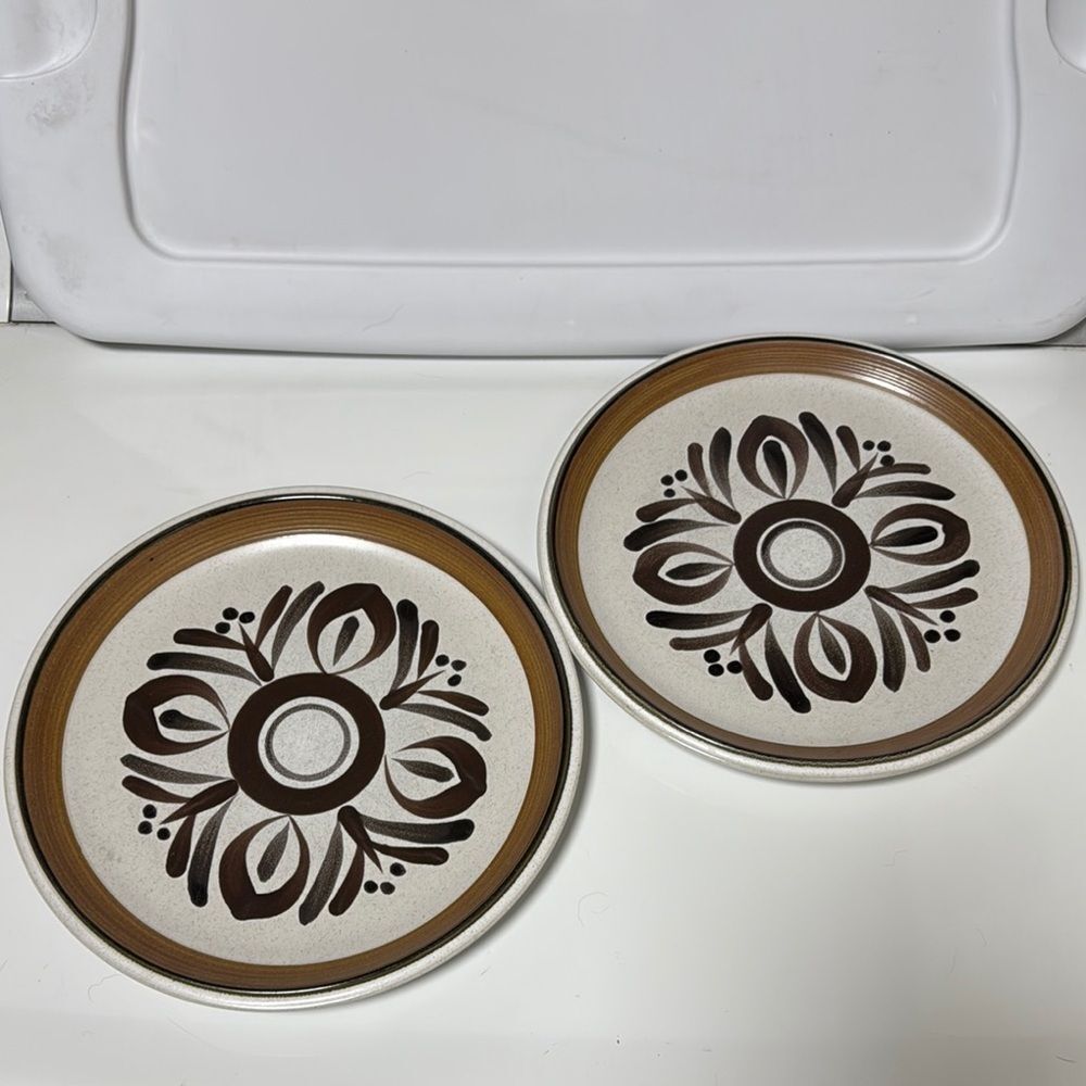 Noritake Folkstone Genuine Stoneware - two dinner plates